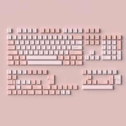 164 Keys Blue Translucent Keycaps PBT PC Double Shot Cherry Profile Large Set Keycaps for Alice Layout Mechanical Keyboard