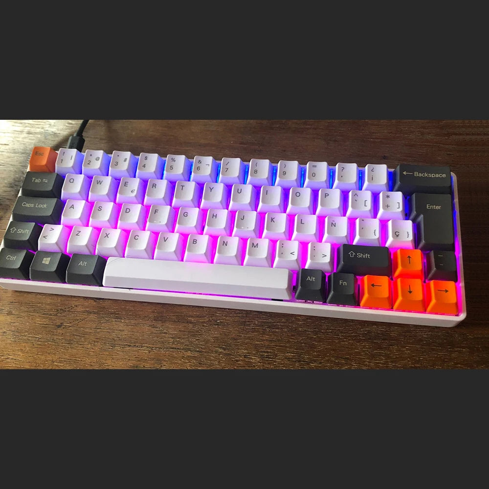 Spanish Layout OEM Cherry XDA Keycaps European Type ISO-ES PBT Material for Cherry MX Switches Fit Mechanical Keyboards