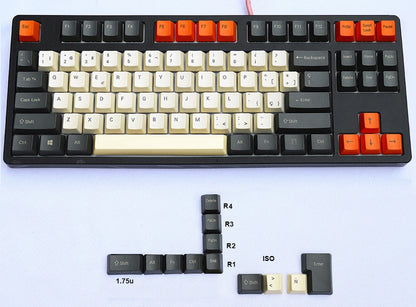 Spanish Layout OEM Cherry XDA Keycaps European Type ISO-ES PBT Material for Cherry MX Switches Fit Mechanical Keyboards