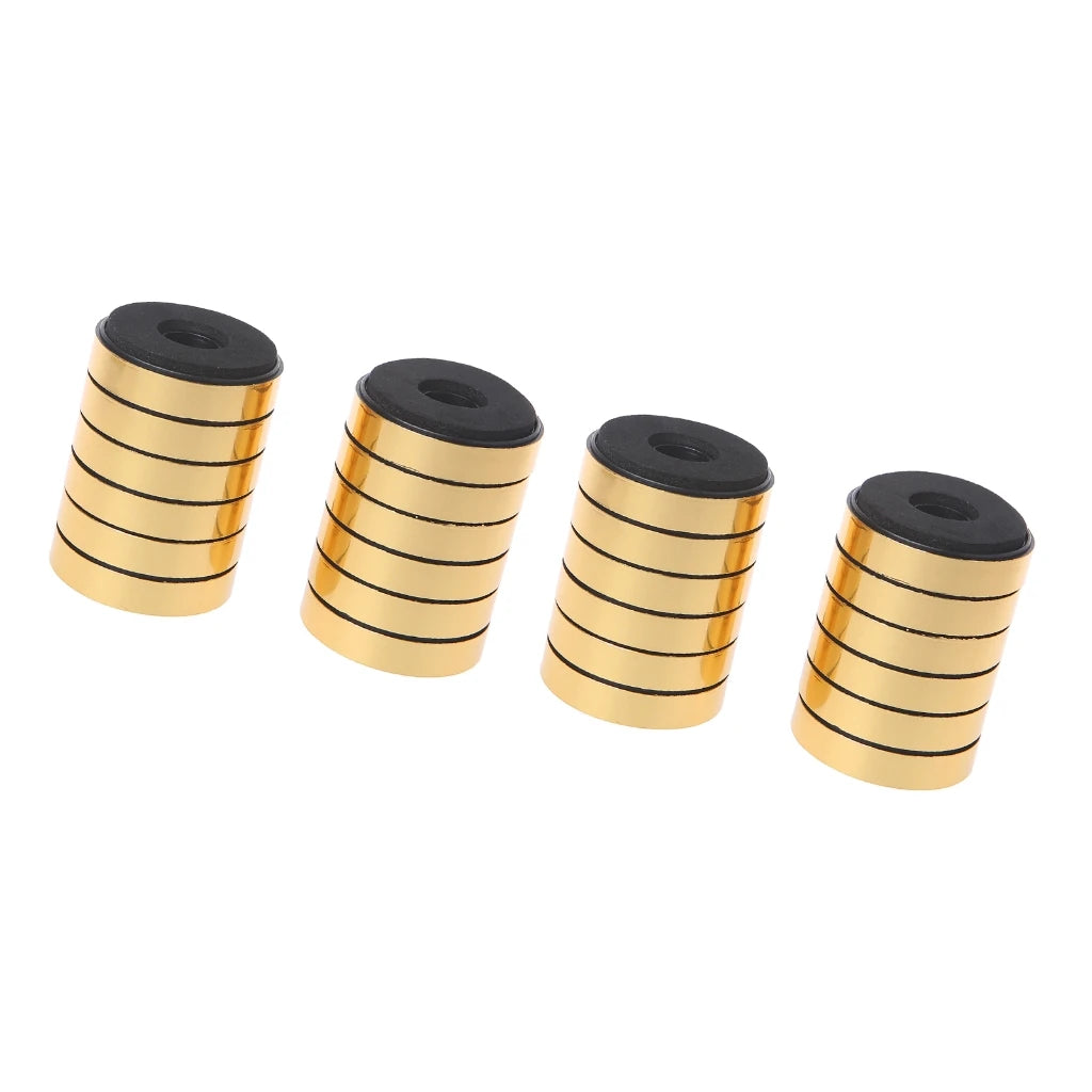 12Pcs Bookshelf Speakers Shock Absorption Damping for Audio Stereo Speakers Amplifier Feet Pad Aluminum Alloy Frame Stands Feet