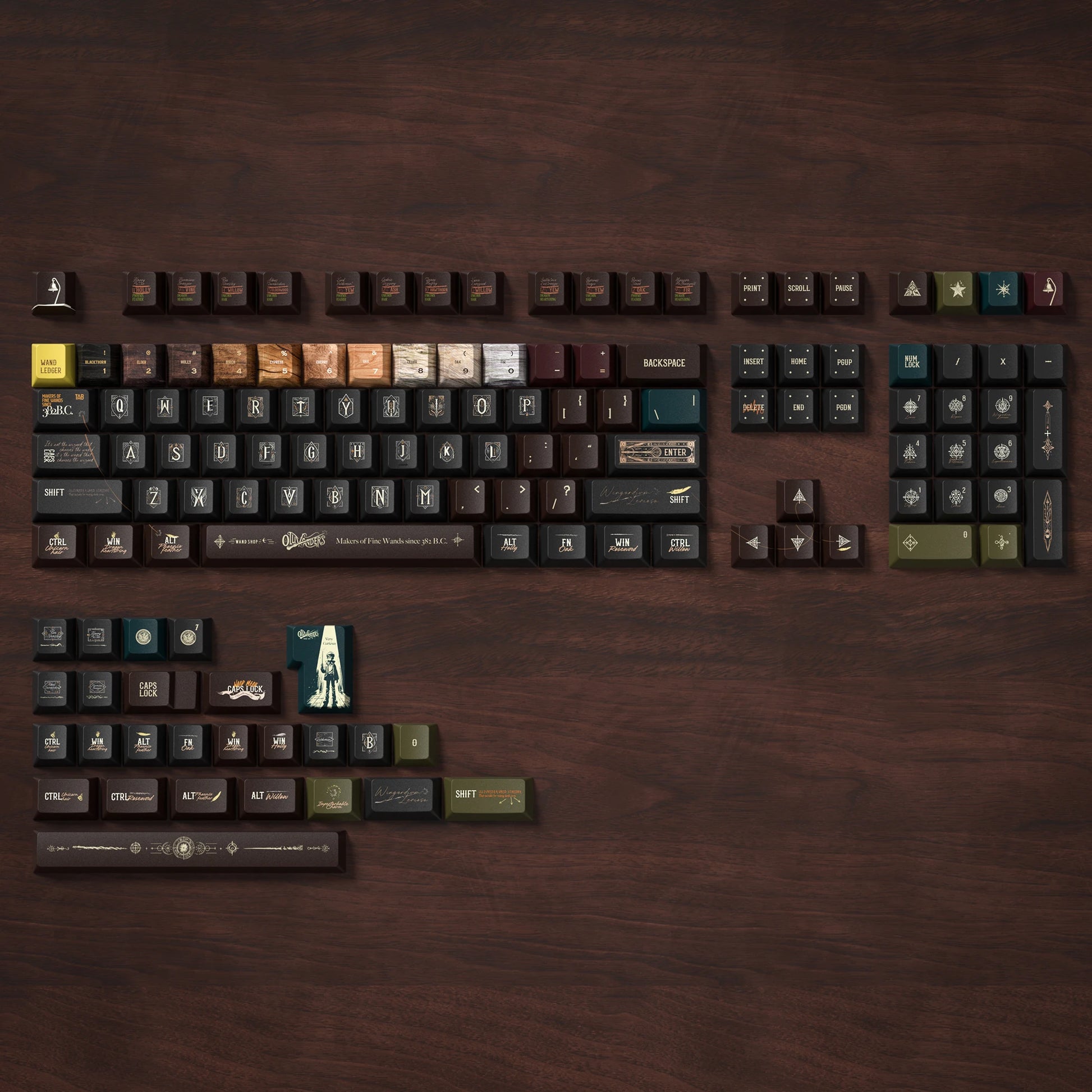 Katana Keycaps 5 Sides Dye Sublimation PBT Keycaps Japanese Layout Anime Keycaps Cherry Profile for Cherry MX Switch Keyboard