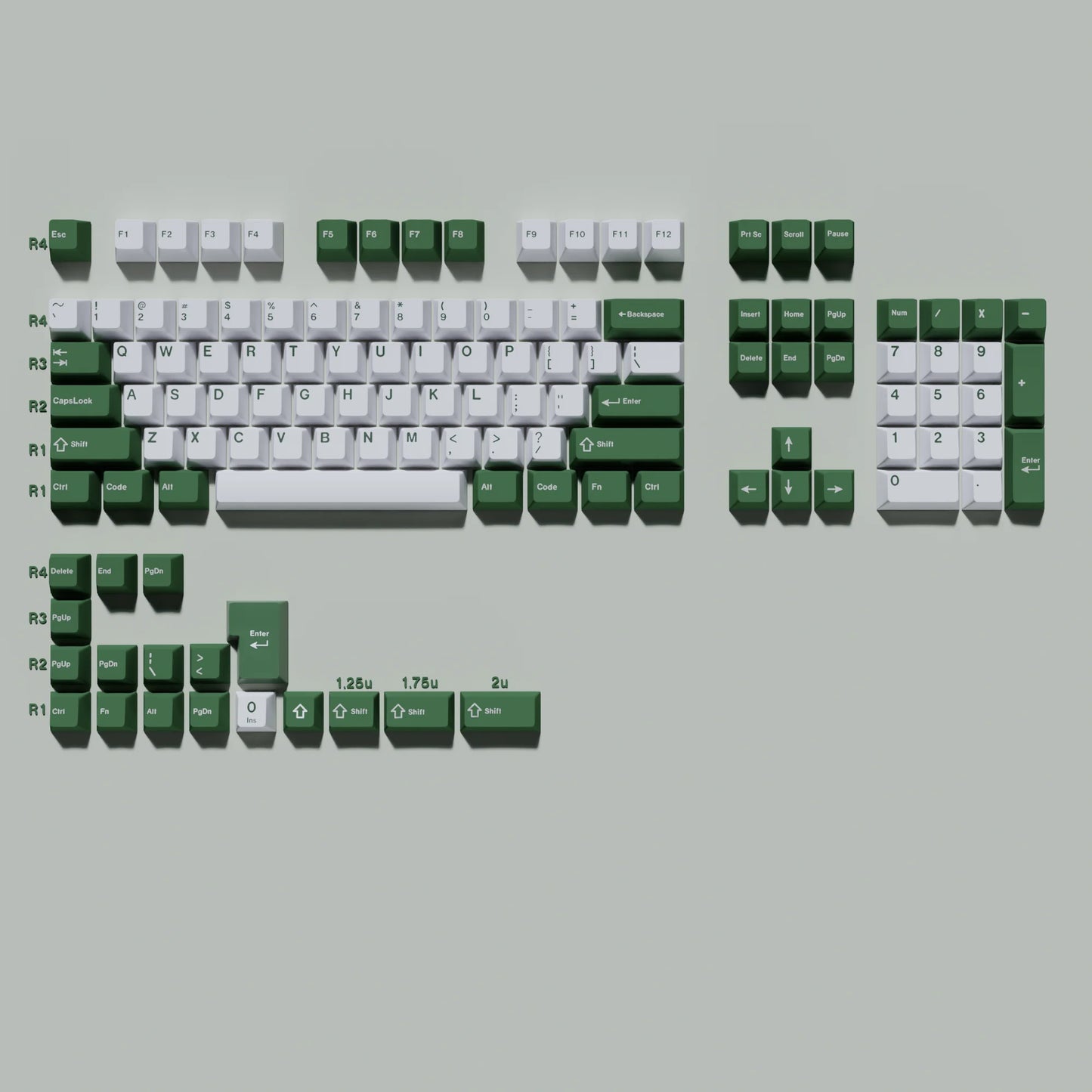 Cheese Green GMK Keycaps ISO Alice Layout 126 Keys PBT Keycaps Cherry Profile for Mechanical Gaming Keyboard