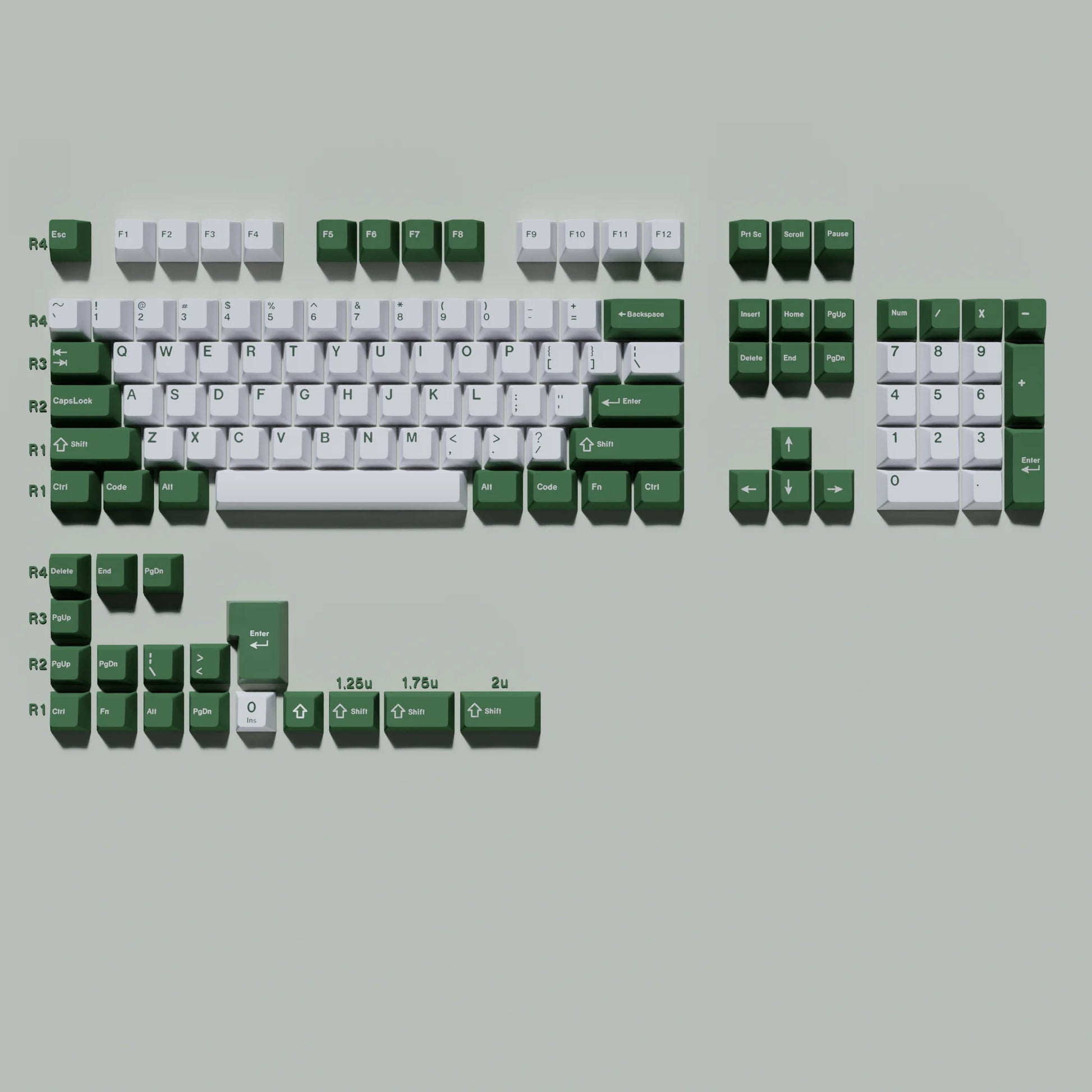 Cheese Green GMK Keycaps ISO Alice Layout 126 Keys PBT Keycaps Cherry Profile for Mechanical Gaming Keyboard