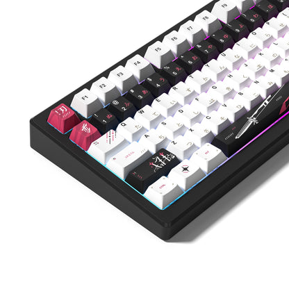 Katana Keycaps 5 Sides Dye Sublimation PBT Keycaps Japanese Layout Anime Keycaps Cherry Profile for Cherry MX Switch Keyboard