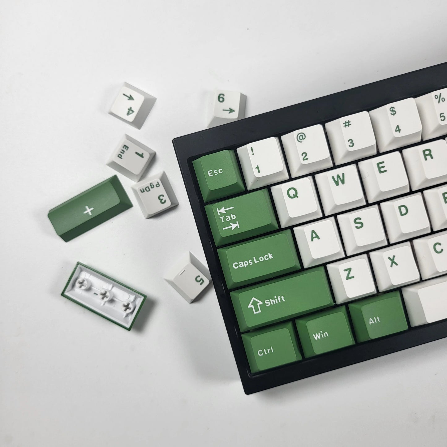 Cheese Green GMK Keycaps ISO Alice Layout 126 Keys PBT Keycaps Cherry Profile for Mechanical Gaming Keyboard