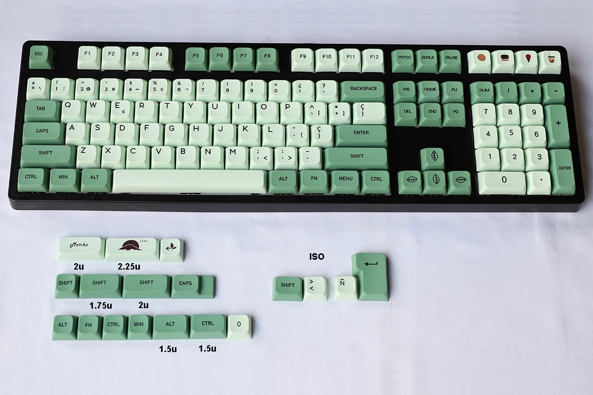 Spanish Layout OEM Cherry XDA Keycaps European Type ISO-ES PBT Material for Cherry MX Switches Fit Mechanical Keyboards