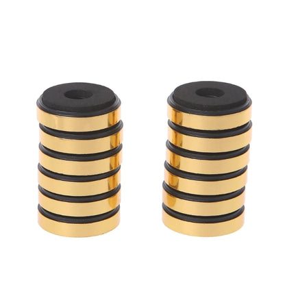 12Pcs Bookshelf Speakers Shock Absorption Damping for Audio Stereo Speakers Amplifier Feet Pad Aluminum Alloy Frame Stands Feet