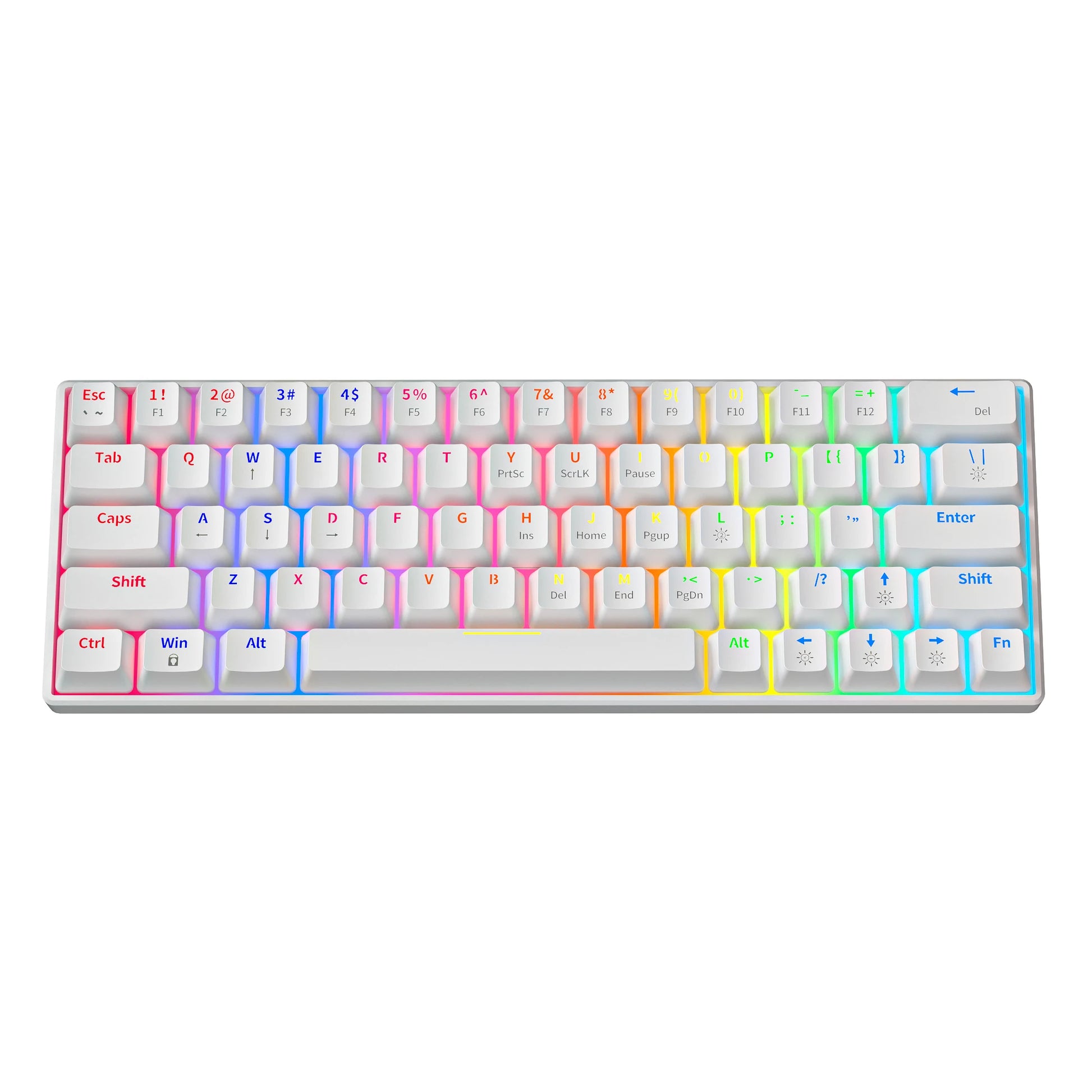 ZA646 Mechanical Keyboard 63 Keys Wired Gaming Keyboards Detachable USB Type-C Hot Swappable Mini Mechanical Keyboards