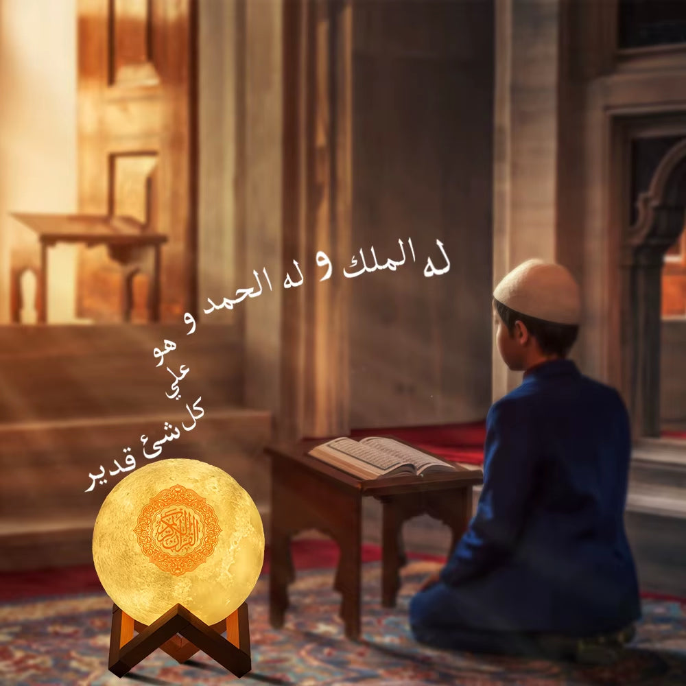 Bluetooth Speakers Wireless Muslim Night Light Quran Speakers 3D Moon with APP Control Quran Speaekr Koran Touch Lamp